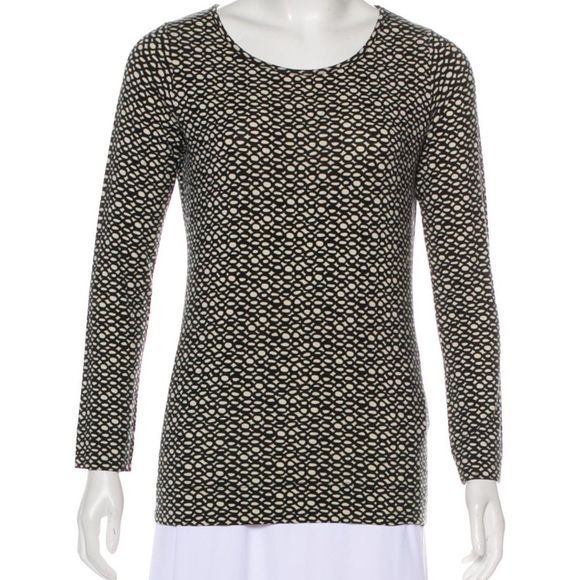 Piazza Sempione Tops - Piazza Sempione Black & White Print Blouse 10 NWT